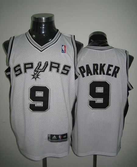 White Revolution 30 Spurs #9 Tony Parker Stitched NBA Jersey